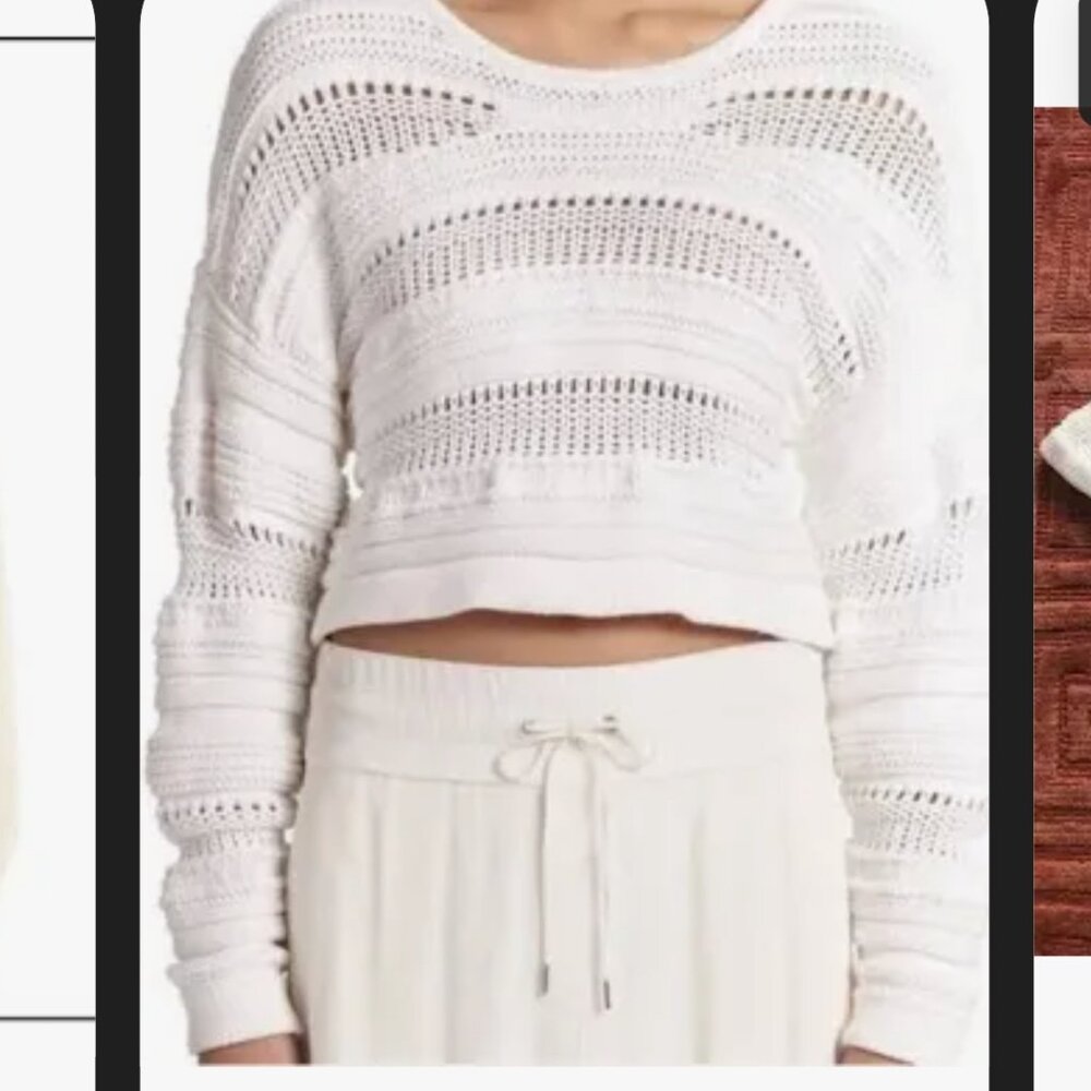 Helmut Lang chunky cropped cable knit sweater